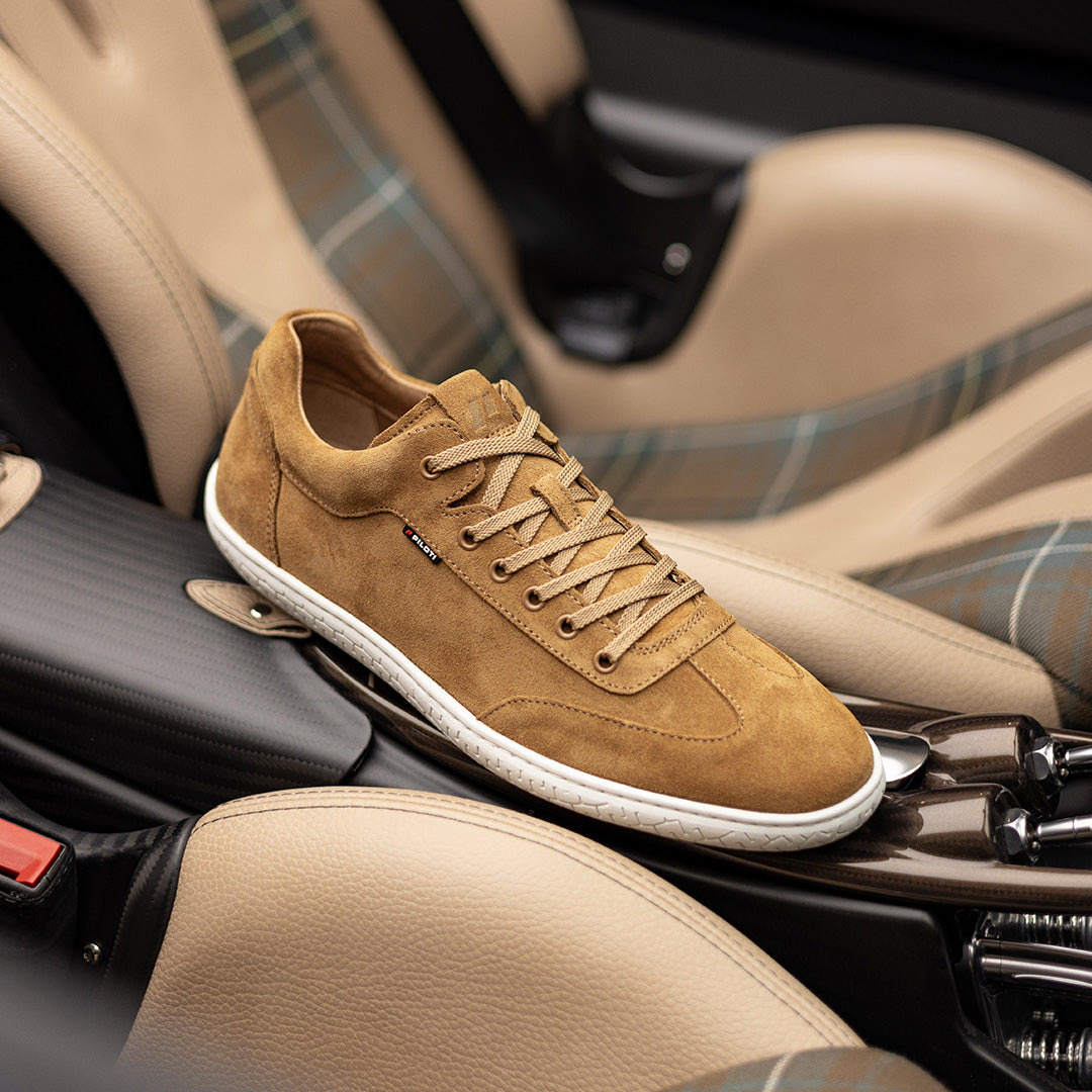 Men's Suede Shift Driving Sneaker - Tan – Piloti