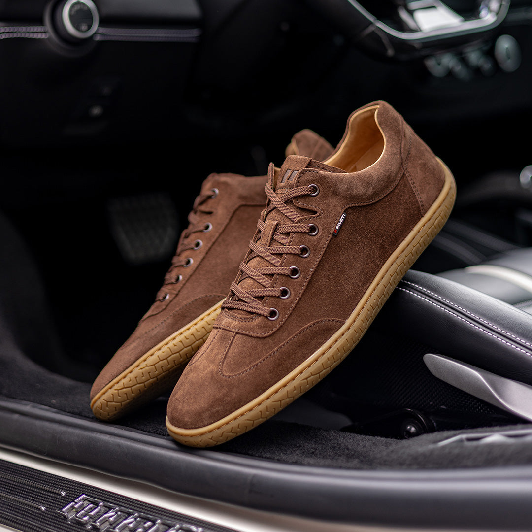 Men's Suede Shift Driving Sneaker - Brown – Piloti