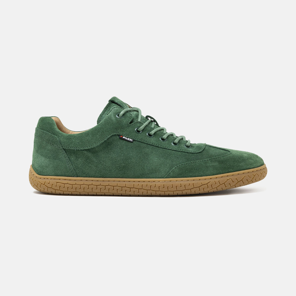 Piloti Men's Suede Shift Driving Sneaker - Pine, Lateral view